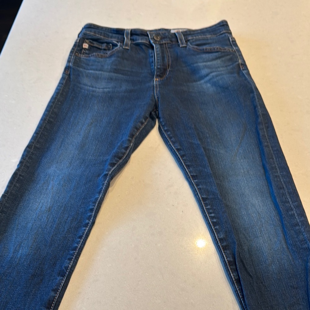 AG Adriano Goldschmied High Rise Denim Jeans the Farrah skinny ankle high rise